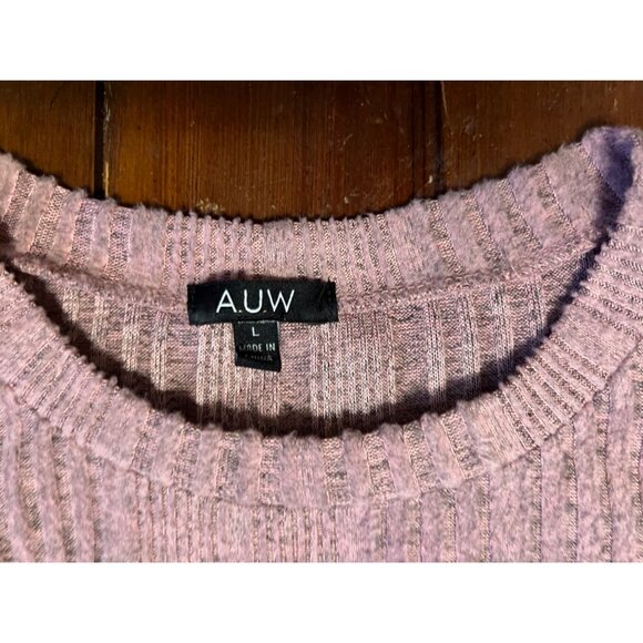 A.U.W Women's dusty pink pullover cap sleeve top size L - Picture 4 of 8